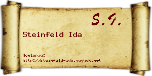 Steinfeld Ida névjegykártya